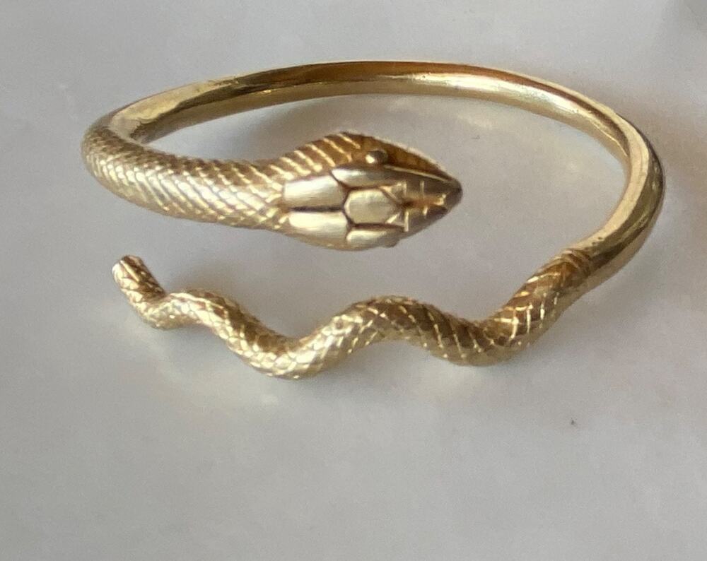 Vintage 1992 MMA 24K Gold Plated Snake Bracelet - Serpent - Metropolitan Museum